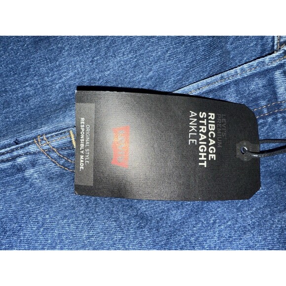 LEVIS RIBCAGE STRAIGHT ANKLE JEANS Plus Size 18W BUTTON FLY NWT DENIM - Picture 7 of 11